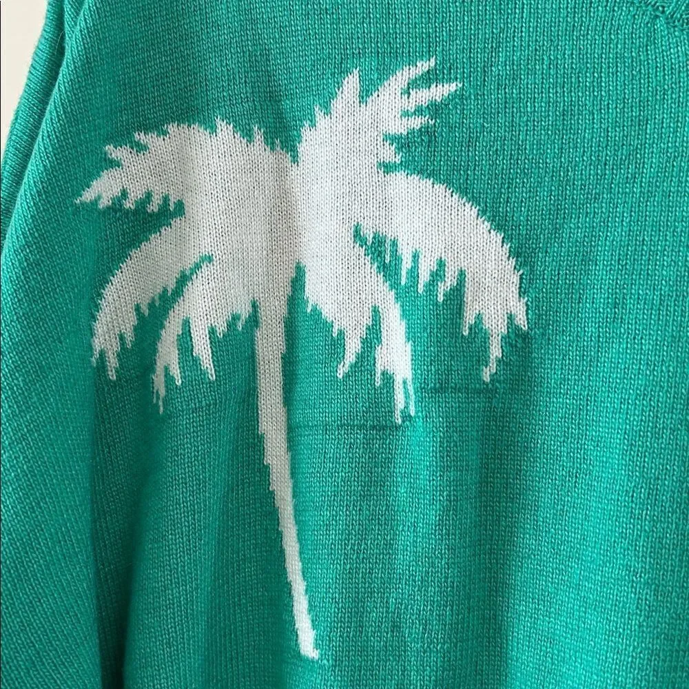 Z Supply Teal Palm Tree Sweater - Picture 3 of 3